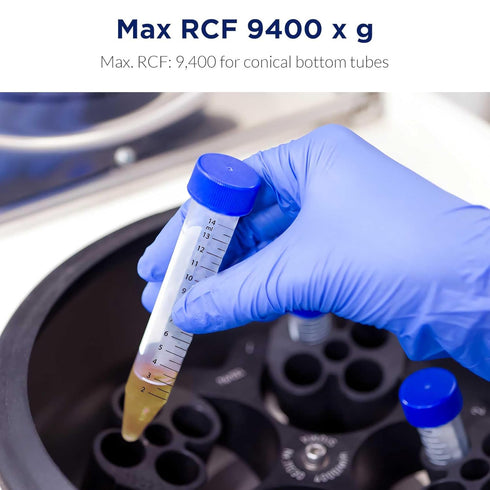 Membrane Solutions Conical Centrifuge Tubes, 15mL, 50 Pack Sterile Plastic Test Tubes with Screw Caps