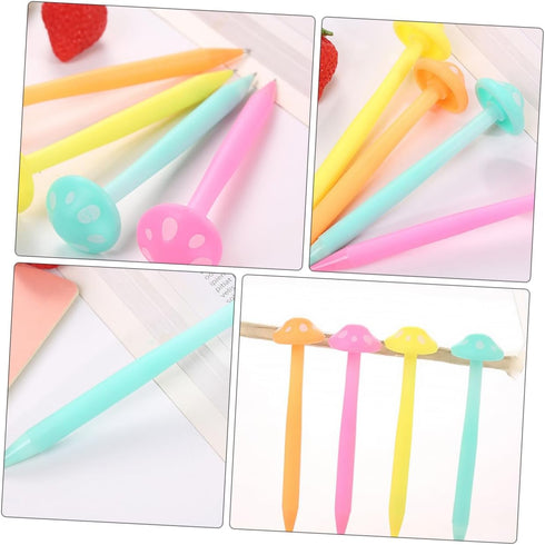 Operitacx 10 Pcs Mushroom Design Mechanical Pencils Set, Plastic Writing Pencils for Gifts and Drawing