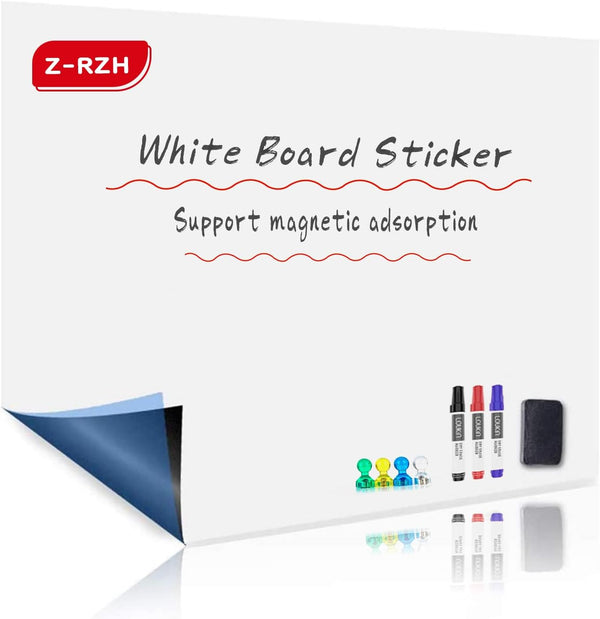 Magnetic Dry Erase Board Paper, 16" x 24" Self-Adhesive Whiteboard for Walls, Ideal for Office Home School