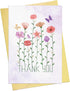 Bridal Shower Thank You Cards - 5.5"x8" Floral Thank You Card with