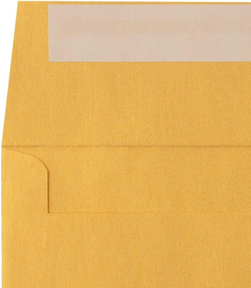 LUXPaper Square Invitation Envelopes | Peel & Press | Gold Metallic | 5 3/4" x 5 3/4" | 80lb. Text | 50 Qty