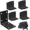 Aufuga Black Stainless Steel Shelf Bracket,Joint Right Angle Bracket,L Shape Heavy Duty Metal