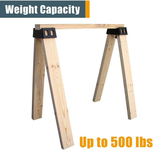 71026-P2 Set 4 500Lbs 2x4 POWERTEC Sawhorse Brackets, of Saw Horse Brackets w/ Capacity, Heavy Duty for Use
