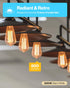 Sunco Lighting - 2 Pack 60W Vintage LED Edison Bulbs Equivalent 8.5W CRI92 800 Lumens, Dimmable ST64 Filament 3000K Warm White E26 Medium Base Light Bulbs High Brightness Clear Glass Waterproof UL by Sunco Lighting
