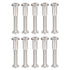 uxcell Male M6x45mm Screw Post for 5/16"(8mm) Hole Dia, Belt Buckle Binding Bolts, Leather Fastener, Carbon Steel (10