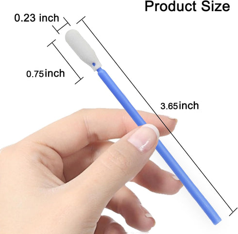 Wellgler's 200PCS Cleaning Swabs,Multi-Purpose Cleanroom Foam Tip Cleaning Swabs for Camera, Optical Lens, Arts and Crafts, Painting, Gun, Automotive Detailing(Blue)