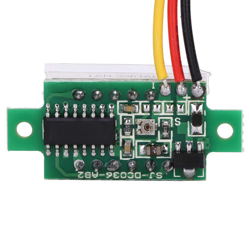 5pcs Mini Digital DC Voltmeter, 0.36 Inch 3-Wire LED Voltage Tester Meter, 0-100V, 5 Colours