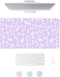 Cute Desk Pad - Aesthetic Kawaii Desk Mat, XL Purple Keyboard Pad, Cute Office Decor for Women, Desk Mat Purple -