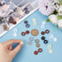 1 200Pcs 8 GORGECRAFT Box Colors Hinged Screws Cover Caps Fold Snap Covers Plastic Shutter Screw Caps Washer Flip Tops