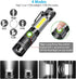 4 2 Pack Rechargeable Tactical Flashlight, USB Magnetic Flashlights with COB Flash Light - Models, Zoomable