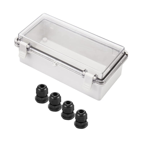 200x100x70mm Outdoor Junction Box - Plastic Latch Universal IP67 Waterproof Project Electrical Box, DIY Electrical