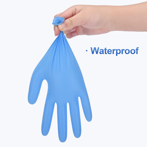 Schneider Blue Vinyl Synthetic Exam Gloves, Medium, Box of 50, 4-mil, Powder-Free, Latex-Free, Non-Sterile