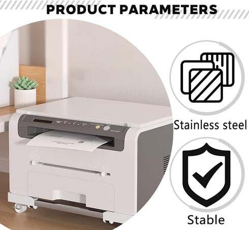 GCXNSKDQN cart1-Tier Under Desk Printer Mini Printer CartRolling Printer cart with Locking Casters for Under Desk