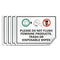 SmartSign (Pack of 4) 5 x7 inch Please Do Not Flush Feminine