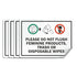 SmartSign (Pack of 4) 5 x7 inch Please Do Not Flush Feminine