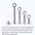 MroMax M10 x 80mm Machinery Shoulder Swing Lifting Eye Bolt, 2Pcs 304 Stainless Steel for Home Renovation, Fasteners