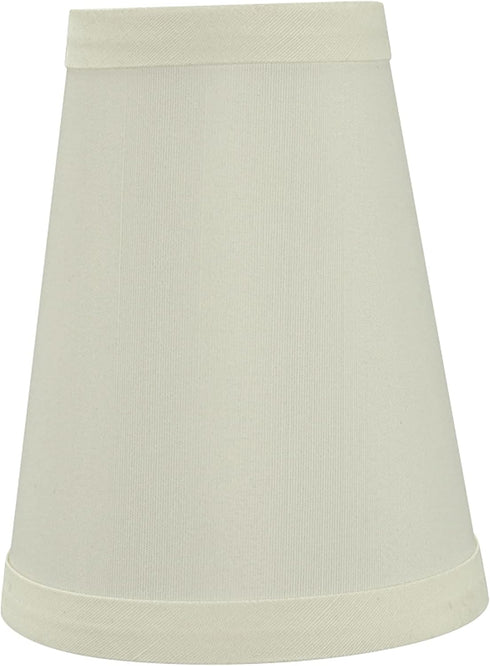 Aspen Creative 32661-2B, 2 1/2" 4" 5" Set 2 Empire Clip-On Chandelier Lamp Shade, Off-White, Top x Bottom x Slant