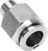Push to Connect Fitting - 304 Stainless Steel Male Straight 3/8" Tube OD x 1/8" NPT Thread Pneumatic Fitting (Pack of 5)