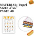 4-Pack (40 Restaurant Menu Notepads Food-Themed Order Pads Pages Each) Restaurant, Main Dishes, Fruits, Vegetables