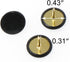 VAPKER 200 PCS Black Plastic Round Head Thumb Tacks