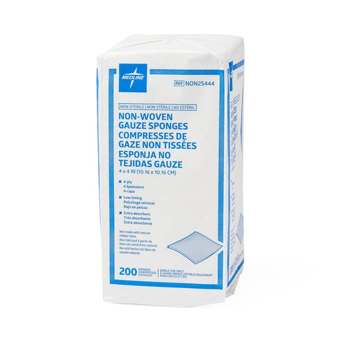 Medline NON25444 Avant Gauze, Non-Woven Non-Sterile Sponges, 200 Count, 4 X 4 Inch