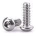 1/4-20 x 3/4" Button Head Socket Cap Bolts Screws, 304 Stainless Steel 18-8, Pack of 30, Allen Hex Drive