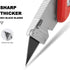 HAUTMEC Heavy Duty Folding Utility Knife with Integrated Screwdrivers, Box Cutter, Zinc Alloy Housing, 3 Extra Sharp