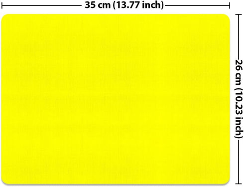 Extra Large Non-Slip Rectangle Mousepad, FINCIBO Solid Bright Yellow Mouse Pad for Home and Office