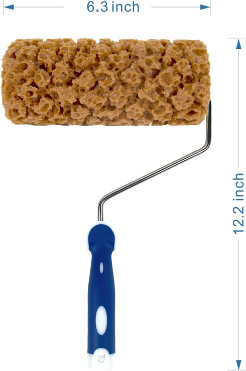 7" Wall(M90FT) Hanroy Sponge Paint Roller Small for Texture Painting Decorators Brush Tool, Fast and Easy Pattern Art