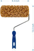 7" Wall(M90FT) Hanroy Sponge Paint Roller Small for Texture Painting Decorators Brush Tool, Fast and Easy Pattern Art