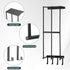 mekueeex 4 Camping Chair Wall Storage for Garage, Metal Camping Chair Storage Rack Wall Holder, Floating Shelf, Hooks