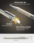 Nicpro Blocky Gear 0.9 mm Mechanical Pencils Set in Case, 3 Pack Metal Pencil with Lead Refills and Erasers
