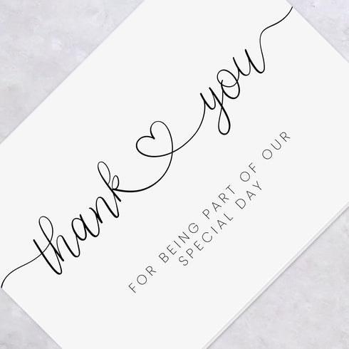 LUXAVELLA 12 PACK Thank You Cards Wedding with Envelopes& Stickers, Wedding Vendor Thank You Card.