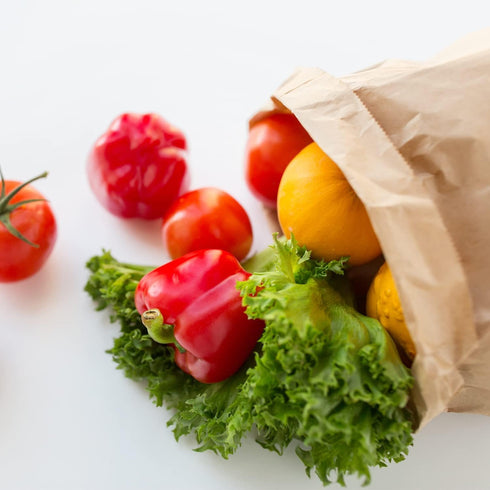 50 Pack 12 Lb 12.5" 7" 4.3" BadenBach Brown Paper Lunch Bags, x x Large Bread Bags Bulk, Heavy Duty Kraft Paper Sacks