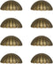 8 Pieces Antique Shell-Shaped Bronze Metal Drawer Handles, Vintage Kitchen Cabinets Furniture Wardrobe Door