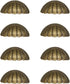 8 Pieces Antique Shell-Shaped Bronze Metal Drawer Handles, Vintage Kitchen Cabinets Furniture Wardrobe Door