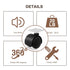 8 PCS 1" Free Punching Pastable Plate Caster with Stickers and Screws, Self Adhesive Swivel Wheels