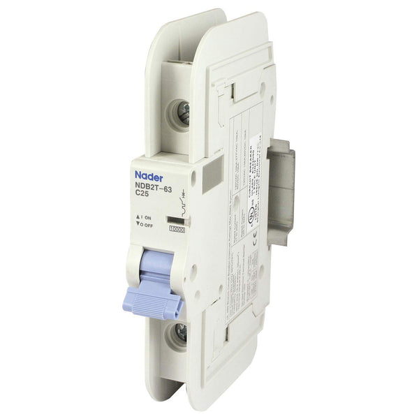 25A, 120V AC, 1 Pole Miniature Circuit Breaker - DIN Rail Mount, Trip Curve: C, UL489