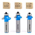 3pcs Set 1/2 inch 1/8", 3/16", 1/4" Newdeli Roundover Router Bits Shank, Bearing Guide Rounding Edge Forming Bits