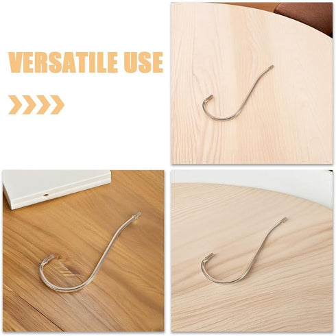2Pcs 11.41X4.13X0.47In STOBOK Curved Lamp Rod Replacement Threaded Lamp Stem for Table and Floor Repair Lighting