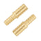 Metalwork Brass Barb Fitting, 1/4" Barbed x 3/16" Reducing Splicer Mender, Hose Adapter Joiner Connector (Pack of 2)