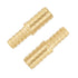 Metalwork Brass Barb Fitting, 1/4" Barbed x 3/16" Reducing Splicer Mender, Hose Adapter Joiner Connector (Pack of 2)