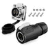 2 Pin Waterproof Connector, Industrial Solder Power Connector for Automotive, Marine, Lights and Other Electrical