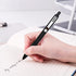 Ballpoint Pens Black Ink, Ball Point Pen with Super Soft Grip, Medium Point 1.0mm Office Pens (Silver 12-count)