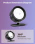 2 Pack 3 360 Dimmable Wall Mounted Lights, Rechargeable RGB Color Changing Light, Color Temps & Remote and Touch