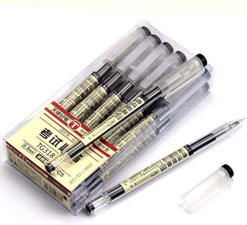 sencoo 12 Pack Black Gel Ink Pens - Extra Fine Point 0.5mm Ballpoint Pens for Office School Stationery