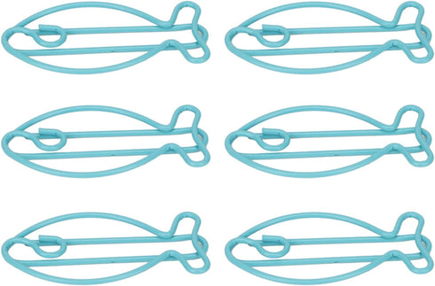 Jeanoko 100pcs Fish Shape Metal Paper Clips, Portable Office Clips for Document Organizing and File Classification