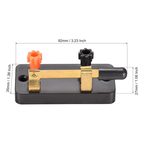 uxcell Single Pole Switch Physics Laboratory Equipment Single Pole Single Throw (SPST) Switch, Black Red Copper Tone, 5Pcs