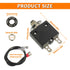 Push Button Circuit Breaker 5 Amp, Fuse Tester Manual Reset, with 18 AWG wires Hex Nut Grip Nut Ring