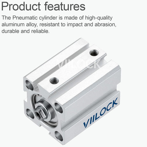 Pneumatic Air Cylinder 20mm Bore 25mm Stroke, Thin Air Cylinder Double Action Hydraulic Cylinders SDA 20 X 25